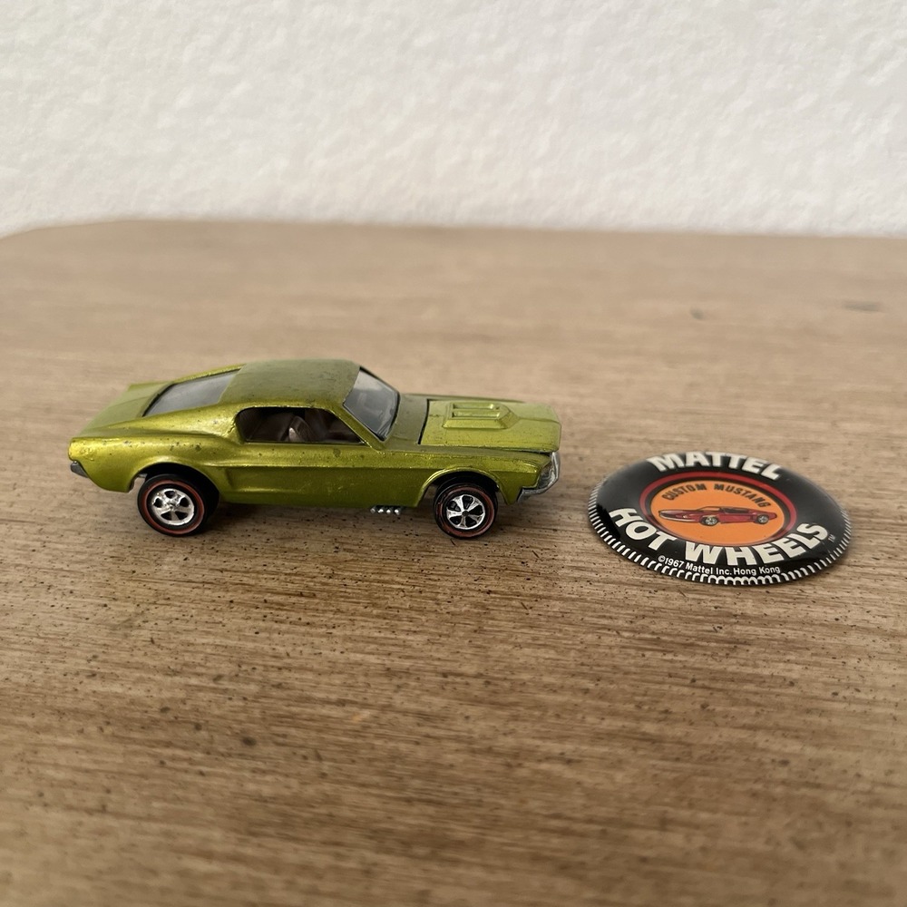 Hot Wheels Redlines Custom Mustang antifreeze key made in USA Vintage 1968
